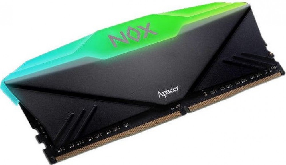 Модуль памяти Apacer 8GB DDR4 2666 DIMM NOX RGB Black Gaming Memory Non-ECC, CL16, 1.2V, 1024x8, Heat Shield, XMP 2.0, ASUS, Gigabyte, MSI, ASRock Support, RTL  {904911) AH4U08G26C08YNBAA-1 AH4U08G26C08YNBAA-1