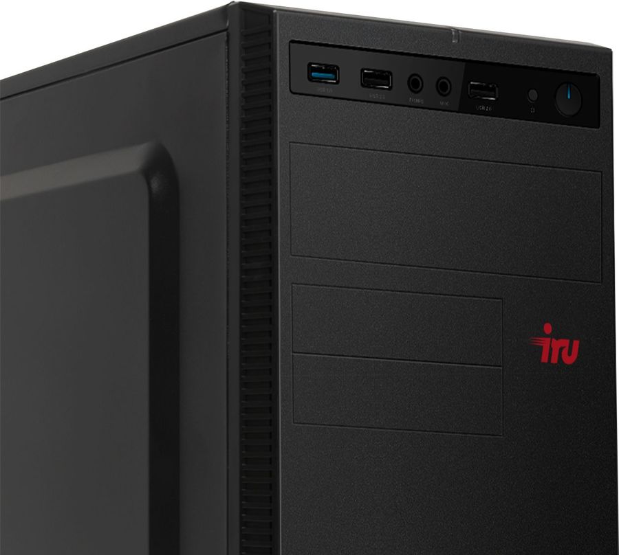 Персональный компьютер iRU Home 310H5SE MT i5 10400 (2.9) 8Gb 1Tb 7.2k SSD240Gb UHDG 630 Free DOS GbitEth 400W черный 1610466 1610466