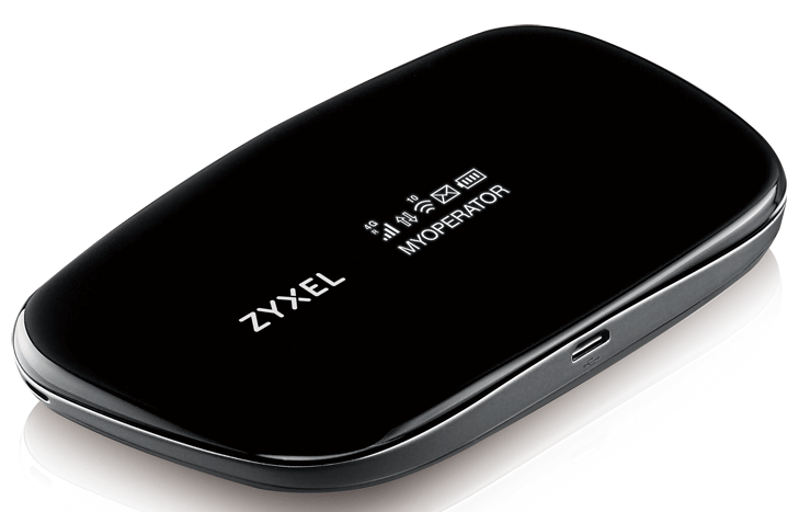 Маршрутизатор Zyxel WAH7608 Portable LTE Cat.4 Wi-Fi router. 802.11n (2,4 GHz) 300 Mb/s, mini SIM card, LTE/3G/2G, micro USB power supply, ready for external LTE an WAH7608-EU01V1F WAH7608-EU01V1F