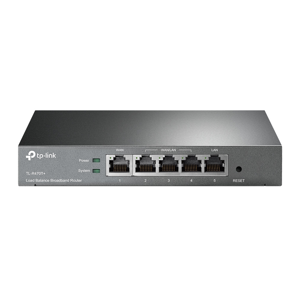 Маршрутизатор TP-Link Multi-WAN  4 настраиваемых WAN-портов, балансировка нагрузки, стальной корпус TL-R470T+ TL-R470T+
