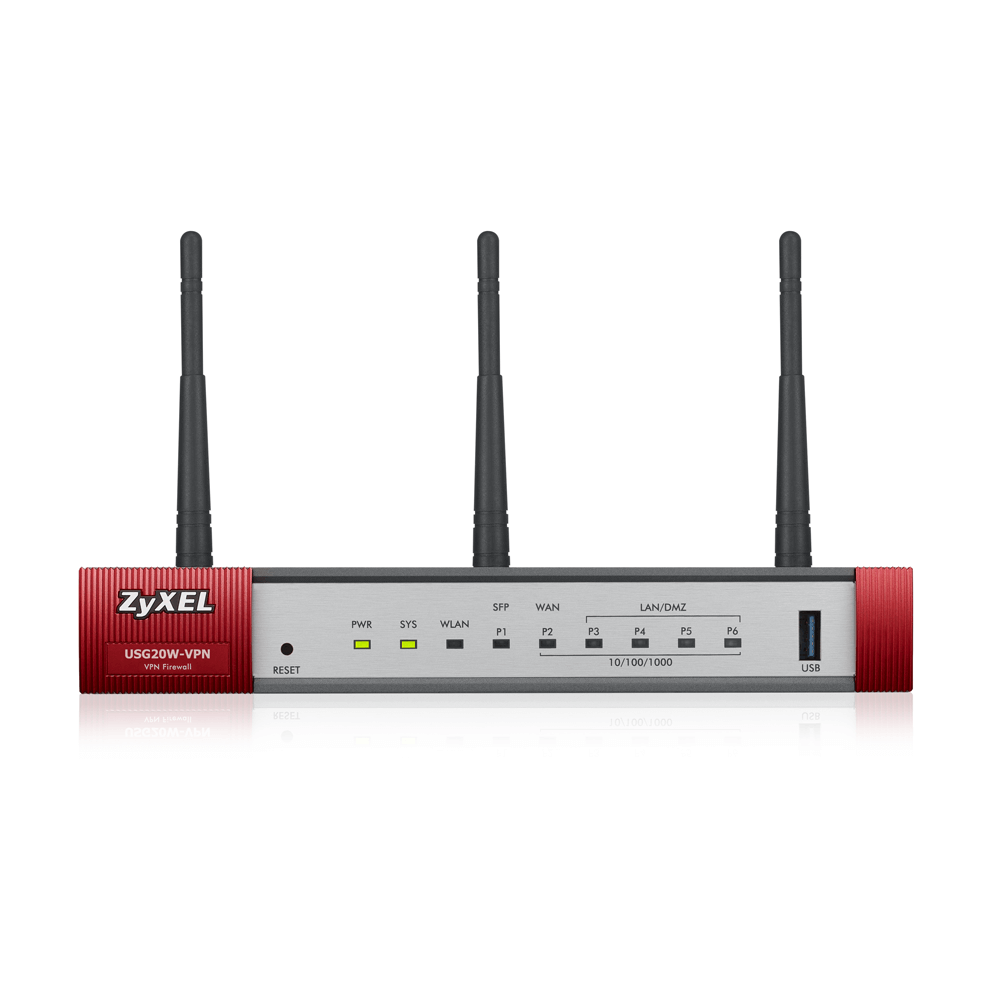 Межсетевой экран ZYXEL USG20W-VPN, 2xWAN GE (RJ-45 и SPF), 4xLAN/DMZ GE, 802.11a/b/g/n/ac (2,4 и 5 ГГц), USB3.0 USG20W-VPN-RU0101F USG20W-VPN-RU0101F