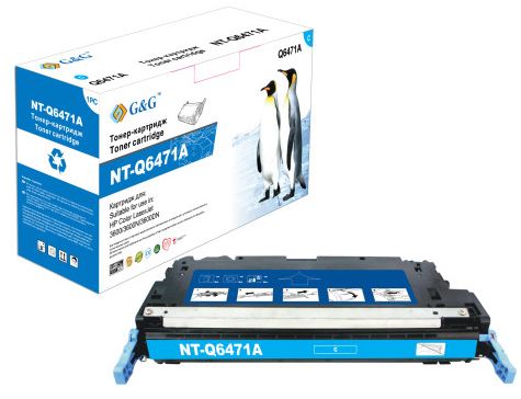Тонер-картридж G&G голубой для НР Color LaserJet 3600/3800 CP3505 (4000стр) NT-Q6471A NT-Q6471A