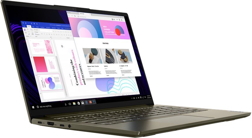 Ультрабук Lenovo Yoga Slim7 14ITL05 Core i5 1135G7/16Gb/SSD512Gb/Intel Iris Xe graphics/14"/IPS/FHD (1920x1080)/Windows 10/d.green/WiFi/BT/Cam 82A3004MRU 82A3004MRU