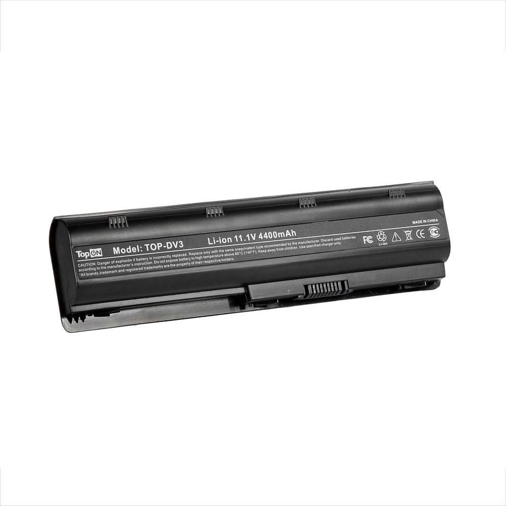 Аккумулятор TopON для ноутбука HP Pavilion 586006-241, 586006-321, 586006-361, 586028-341,593553-001, 593554-001, HSTNN-CB0W, HSTNN-IB0X,HSTNN-IBOX, HSTNN-LB0W, HSTNN-OB0X, HSTNN-OB0Y,HSTNN-Q47C, HSTNN-Q61C, HSTNN-Q62C, HSTNN-YB0X,MU06, MU09, NBP6A17 TOP-DV3