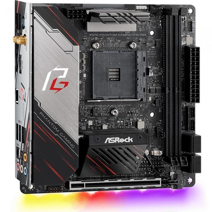 Материнская плата ASRock , Socket AM4, AMD X570, 2xDDR4-2667, HDMI+DP, 1xPCI-Ex16, 4xSATA3(RAID 0/1/10), 1xM.2, 8 Ch Audio, GLan, WiFi 802.11ac, (0+2)xUSB2.0, (4+2)xUSB3.2, 1xUSB3.2/Thunderbolt™ Type-C™, 1xPS/2, Mini-ITX, RTL, X570 PHANTOM GAMING-ITX X570 PHANTOM GAMING-ITX/TB3