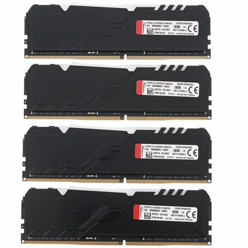 Модуль памяти Kingston 64GB 2666MHz DDR4 CL16 DIMM (Kit of 4) HyperX FURY RGB HX426C16FB3AK4/64 HX426C16FB3AK4/64