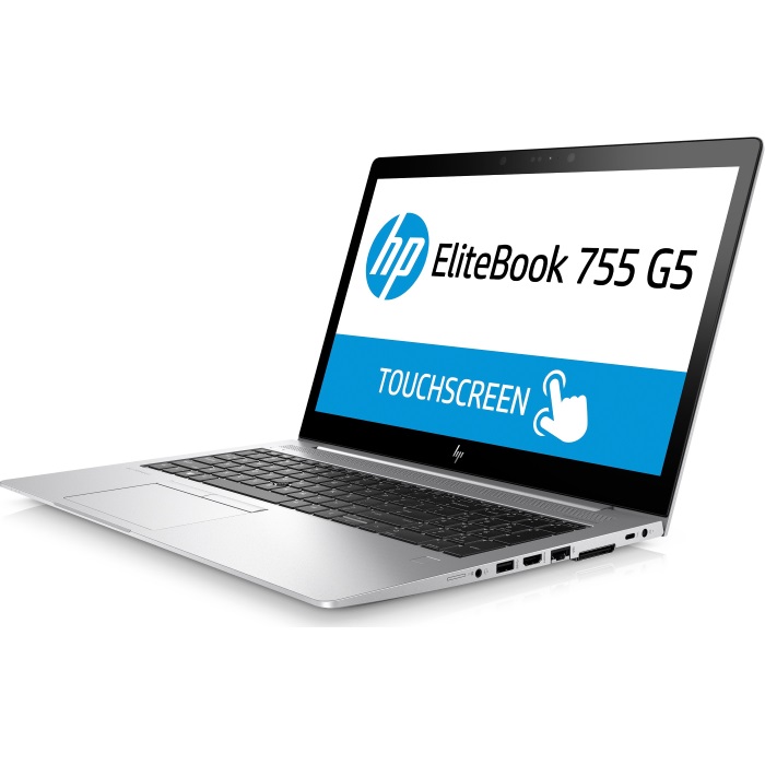 Ноутбук HP EliteBook 755 G5 15.6"(1920x1080)/AMD Ryzen 7 Pro 2700U(2.2Ghz)/8192Mb/256SSDGb/noDVD/Int:AMD Vega/56WHr/war 3y/1.86kg/silver/W10Pro 3UP41EA 3UP41EA