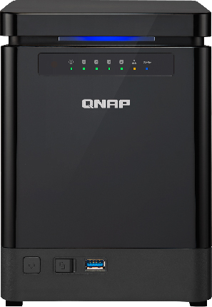 Сетевой RAID-накопитель QNAP 4 отсека для HDD, HDMI-порт. Четырехъядерный Intel Celeron J1900 2,0 ГГц, 2ГБ. TS-453mini-2G TS-453mini-2G