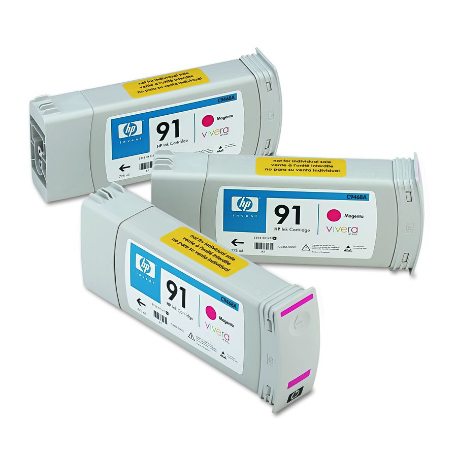 Картридж струйный HP №91 пурпурный x3уп. для HP DJ Z6100 C9484A C9484A
