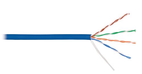 Кабель NIKOLAN U/UTP 4 пары, Кат.5e (Класс D), тест по ISO/IEC, 100МГц, 24AWG (0,511мм), синий, 305м NKL 9100C-BL NKL 9100C-BL