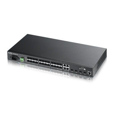 Коммутатор ZYXEL XGS3600-28F, L2, 20xSFP, 4xSFP+, 4xCombo (SFP/RJ-45), питание AC/DC XGS3600-28F-EU01V2F XGS3600-28F-EU01V2F