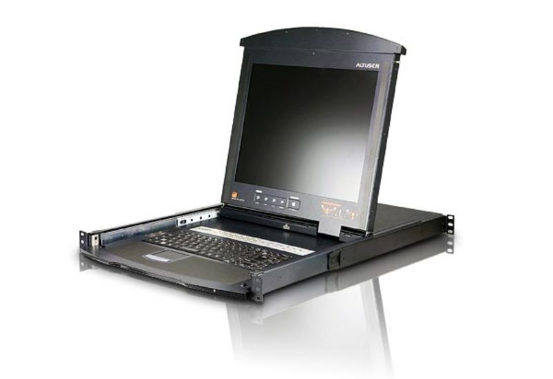 KVM переключатель ATEN VGA/SVGA+KBD+MOUSE, 2>16 блоков/портов PS/2, со шнурами PS2 2х1.8м KL9116M-AX-RG KL9116M-AX-RG