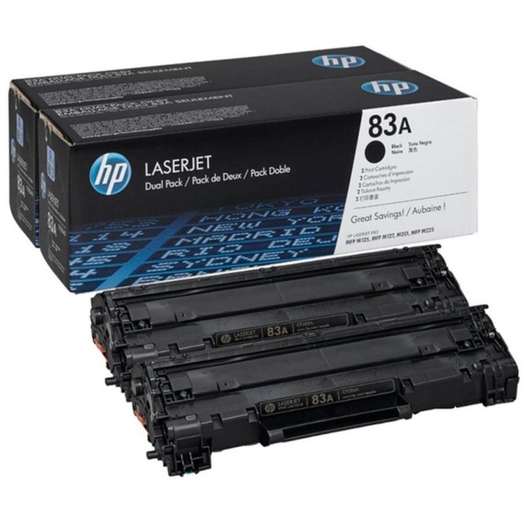 Тонер Картридж HP 83A CF283AD черный.двойная упаковка, для HP LJ Pro M125nw/M127fw (3000стр.) CF283AD