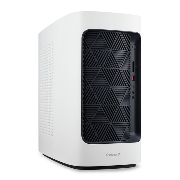 Персональный компьютер Acer ConceptD CT300 i7 10700 (2.9)/32Gb/1Tb 7.2k/SSD512Gb/RTX3070 8Gb/Windows 10 Professional/GbitEth/WiFi/BT/500W/белый/черный DT.C08ER.002 DT.C08ER.002
