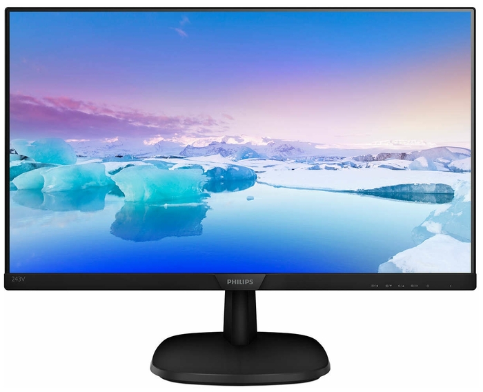 Монитор Philips 23.8" IPS, 1920x1080, 5 ms, 178°/178°, 250 cd/m, 10M:1, D-Sub DVI HDMI 2x2W 243V7QDAB 243V7QDAB