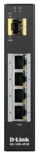 Коммутатор D-Link L2 Unmanaged Industrial Switch with 5 10/100/1000Base-T ports DIS-100G-5W/A1A DIS-100G-5W/A1A