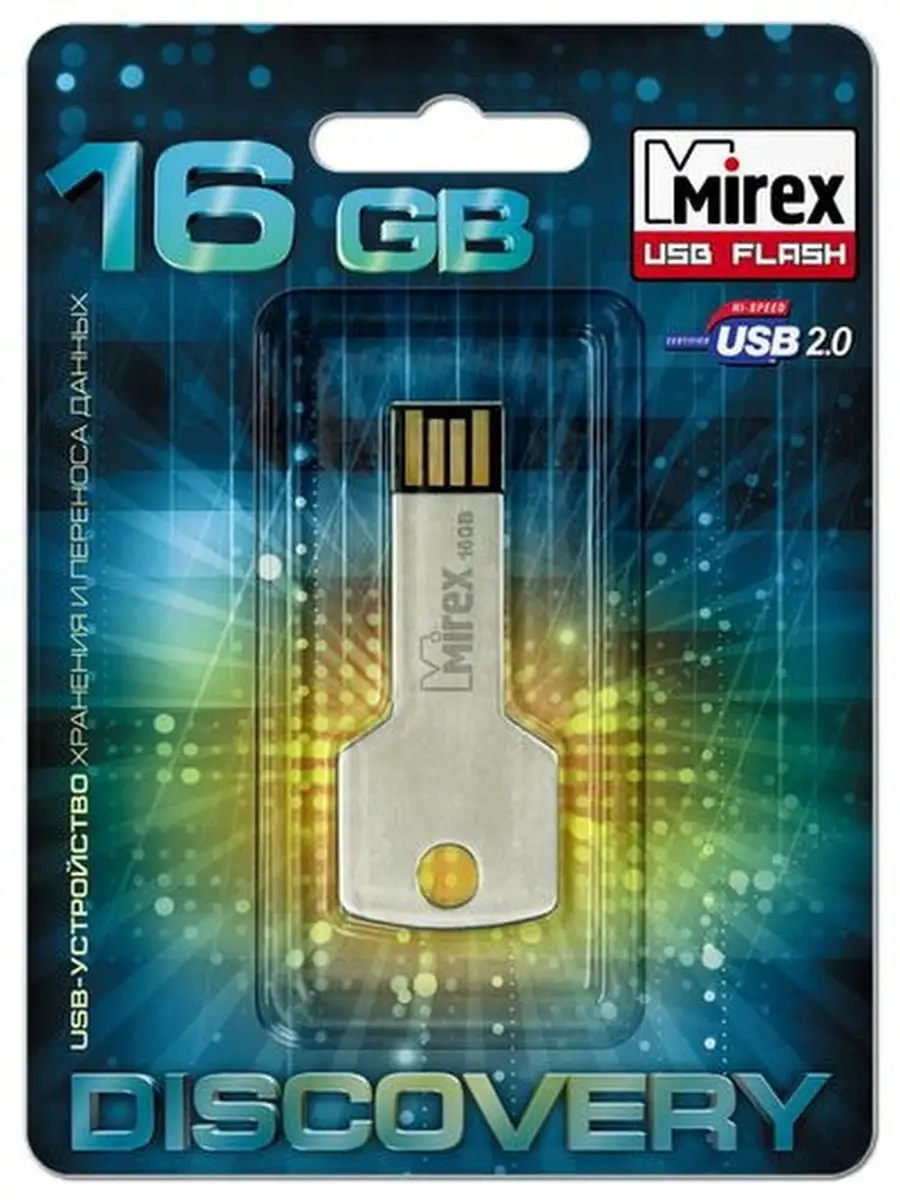 Флеш накопитель Mirex 13600-DVRCOK16 16GB,Corner Key,USB 2.0 13600-DVRCOK16 13600-DVRCOK16