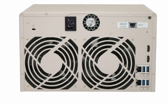 Сетевой RAID-накопитель QNAP 8 отсеков для HDD, HDMI-порт. Четырехъядерный AMD 2,4 ГГц, 16ГБ, 10GbE. TVS-863+-16G TVS-863+-16G
