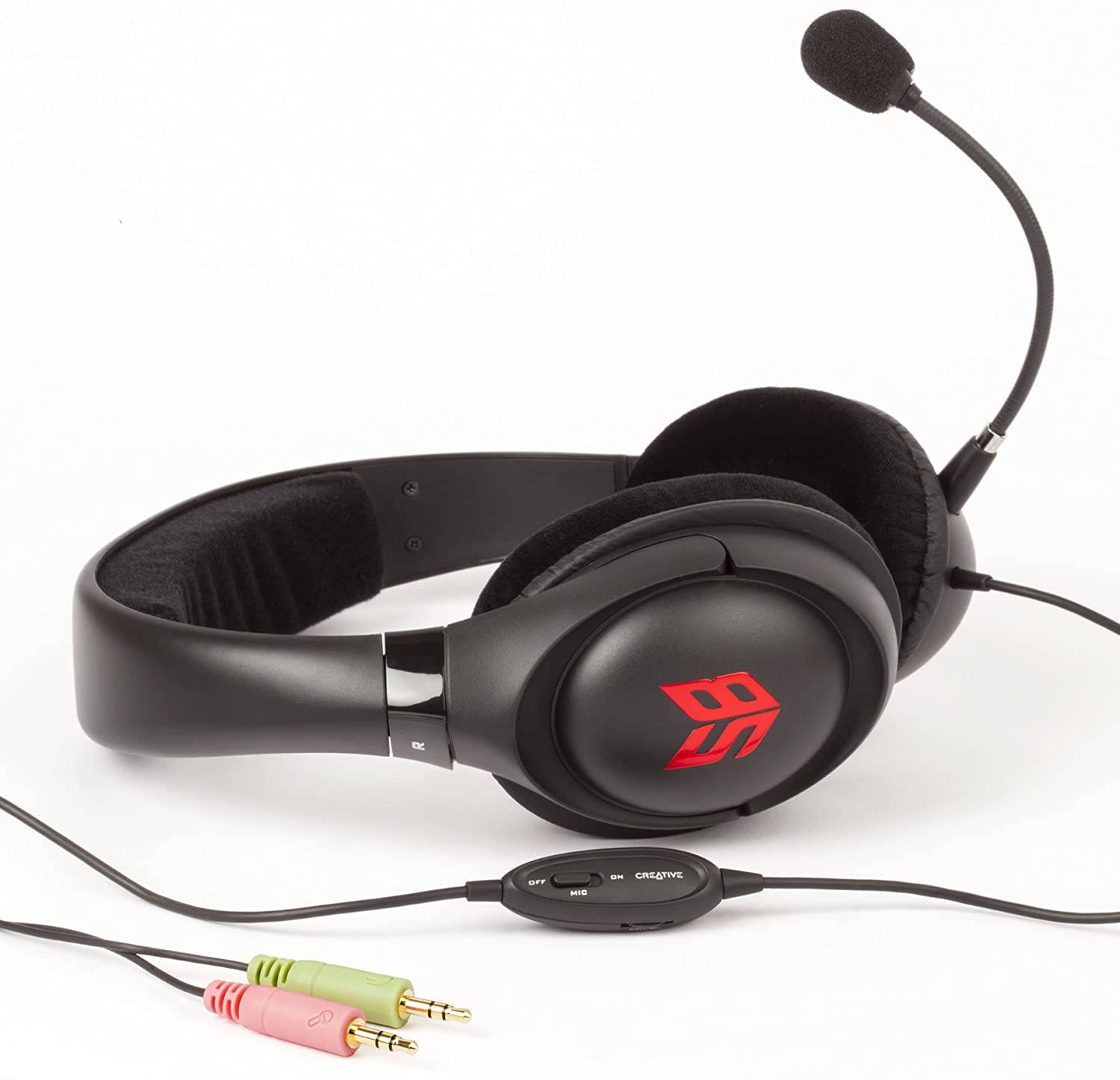 Наушники Creative с микрофоном Sound Blaster Blaze черный/красный 2.5м мониторные оголовье 70GH032000000 70GH032000000 #1