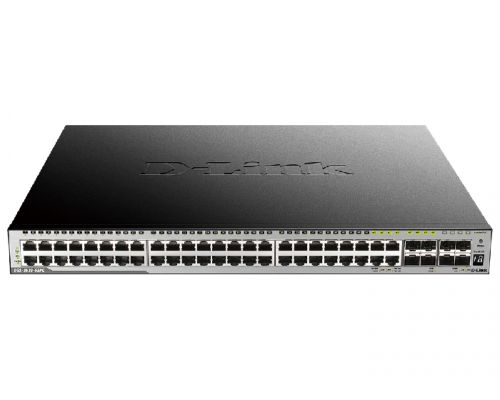 Коммутатор D-Link L3 Managed Switch with 44 10/100/1000Base-T ports and 4 100/1000Base-T/SFP combo-ports and 4 10GBase-X SFP+ ports (48 PoE ports 802.3af/802.3at (30 W), PoE Budget 370W, PoE Budget with RPS DPS-700 740W) DGS-3630-52PC/A1ASI DGS-3630-52PC/A1ASI