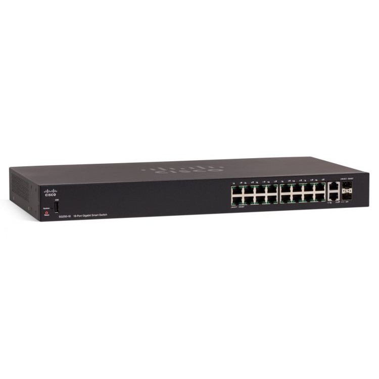 Коммутатор Cisco SG250-18 18-Port Gigabit Smart Switch SG250-18-K9-EU SG250-18-K9-EU