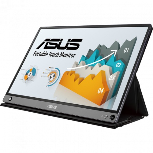 Монитор ASUS 15.6" Touch IPS USB-Portable 1920x1080, 5ms, 250cd/m2, 700:1, 178°/178°, Micro HDMI, USB-C, 60Hz, MM, ZenScreen pen, SmartCase, Compatible Thunderbolt 3, DarkGray, 90LM04S0-B01170 MB16AMT MB16AMT #3