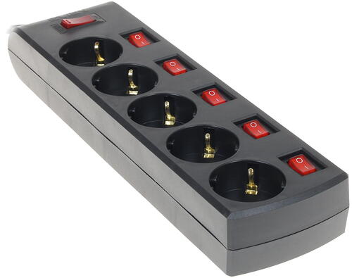 Сетевой фильтр Sven  SF-05PL 3,0 м (5 розеток) черный  SV-015169 SV-015169
