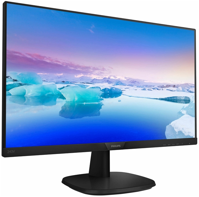 Монитор Philips 23,8" 243V7QJABF 1920x1080 IPS W-LED 16:9 4ms VGA HDMI DP 200M:1 178/178 250cd Speakers Tilt Black (243V7QJABF/01) 243V7QJABF/00 243V7QJABF/00