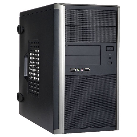 Корпус InWin EMR-035 microATX 450W (black-silver) (6120737) 6120737