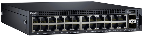 Коммутатор Dell EMC X1026P с веб-интерфейсом, 24 порта 1GbE PoE (до 12 портов PoE+) и 2 порта 1GbE SFP (210-AEIN) X1026P-AEIN-01 X1026P-AEIN-01