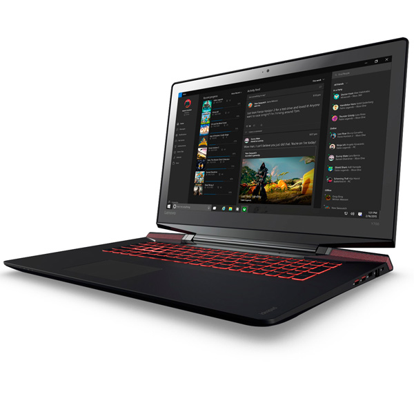 Ноутбук Lenovo Y700-17ISK/I7-6700HQ/17"/256GB+1TB1TB HDD 256GB SSD/GTX960M 4G/noDVD/WiFi+BT/W10 80Q00018RK