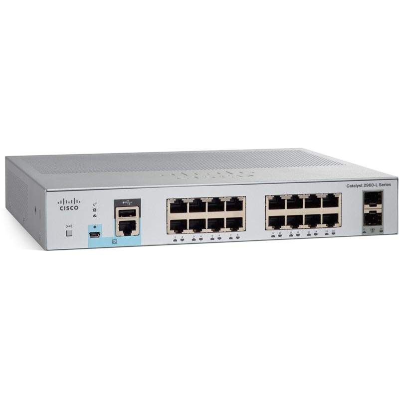 Коммутатор Cisco Catalyst 2960L 16 port GigE, 2 x 1G SFP, LAN Lite WS-C2960L-16TS-LL WS-C2960L-16TS-LL