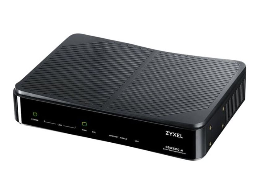 Маршрутизатор Zyxel SBG3310-A 4xWAN (1хRJ-45 GE, 1xRJ-11 ADSL2+/VDSL2 Annex A, 1xLAN/WAN GE, support 3G/4G USB modems), 3xLAN GE, 2хUSB2.0, 20 VPN SBG3310-A-ZZ0101F SBG3310-A-ZZ0101F
