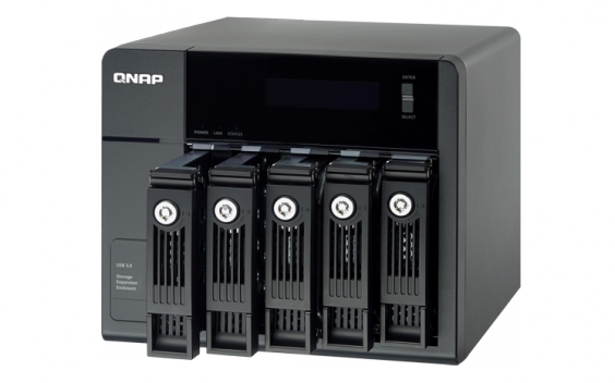 Модуль расширения QNAP USB 3.0, 5 отсеков для HDD, настольный, для TVS-x82, TVS-x71, TVS-x63, TS-x53 Pro, TS-x53A и тд UX-500P UX-500P