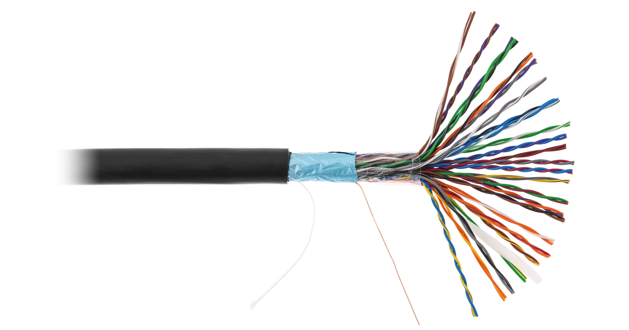 Кабель витая пара NETLAN F/UTP 25 пар, Кат.5 (Класс D), 100МГц, одножильный, BC (чистая медь), внешний, PE до -40C, черный, 3 EC-UF025-5-PE-BK-3 EC-UF025-5-PE-BK-3