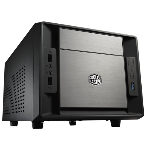 Копус Cooler Master Elite 120 (), черно-серебристый, без БП (совместим с обычным опциональным БП), Mini-ITX, Al фронтальная панель, USB 3.0 x1, USB 2.0 x 2, микр. x 1, аудио-выход x 1> RC-120A-KKN1 RC-120A-KKN1