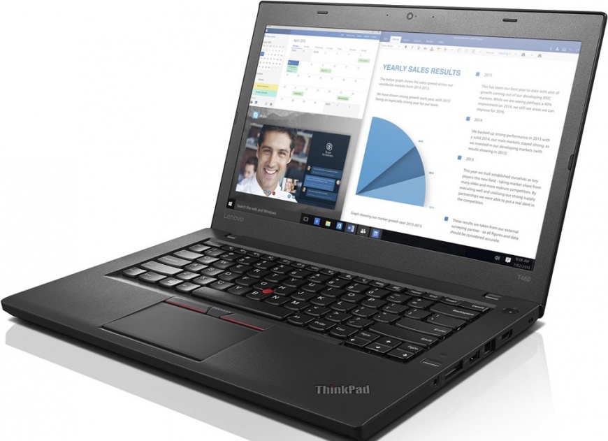 Ноутбук Lenovo ThinkPad T460, 14.0" (1920x1080), i7-6500U(2.5GHz), 8GB, 512GB SSD, Nvidia GeForce 940MX 2GB, WWAN ready, WiFi, BT, TPM, FPR, WebCam, 3cell+3 cell, Win 1 Pro 64 20FNS0H000
