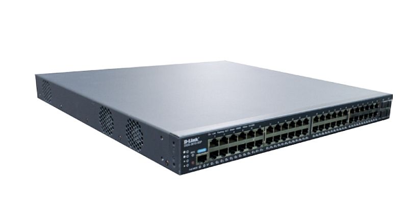 Коммутатор D-Link L3 Managed Switch with 44 10/100/1000Base-T ports and 4 1000Base-T/SFP combo-ports and 2 expantion slot (48 PoE ports 802.3af (15,4 W), PoE Budget 370W) DGS-3610-50P/E DGS-3610-50P/E