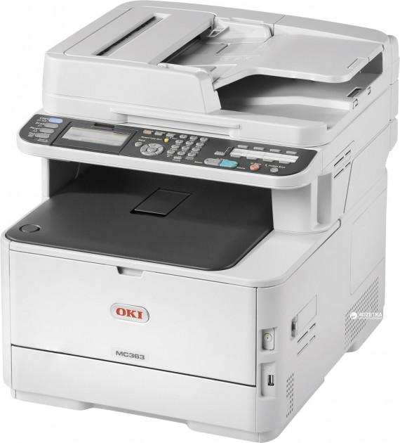 МФУ Oki MC363DN цветное; А4,26/30 ppm (цвет/моно),1200 dpi,дуплекc,сеть, Wi-Fi, факс 33.6мбит/с USB 2.0.,автопод 46403502 46403502