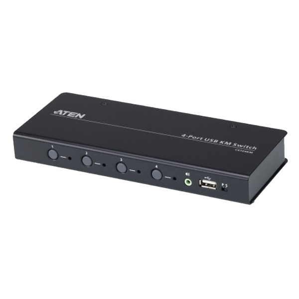 KVM-переключатель ATEN KBD+MOUSE/KM, 1> 4 блока/порта/port USB, cо шнурами USB 4х1,8 м,+AUDIO 4х1,8м,, (конс,упр, - USB;CCS-PRO4;SKM-04S;SVKM-140;TradeSwitch4-USB) CS724KM-AT CS724KM-AT #1