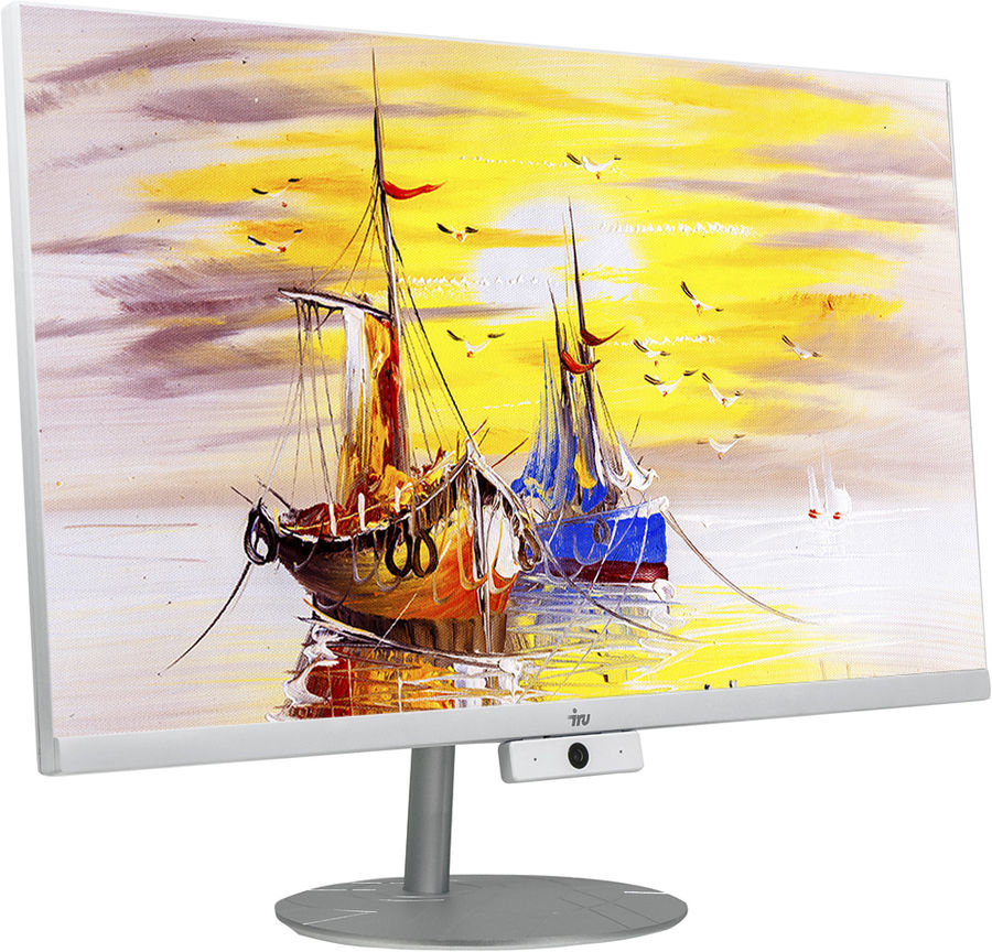 Моноблок iRU Office J2332 23.8" Full HD A8 9600 (3.1) 8Gb SSD240Gb R7 Free DOS GbitEth WiFi BT 120W Cam белый 1920x1080 1212469 1212469