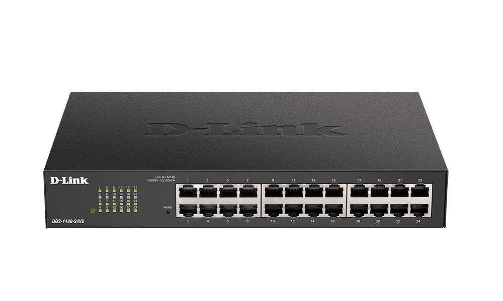 Коммутатор D-Link L2 Smart Switch with 24 10/100/1000Base-T ports DGS-1100-24V2/A1A DGS-1100-24V2/A1A