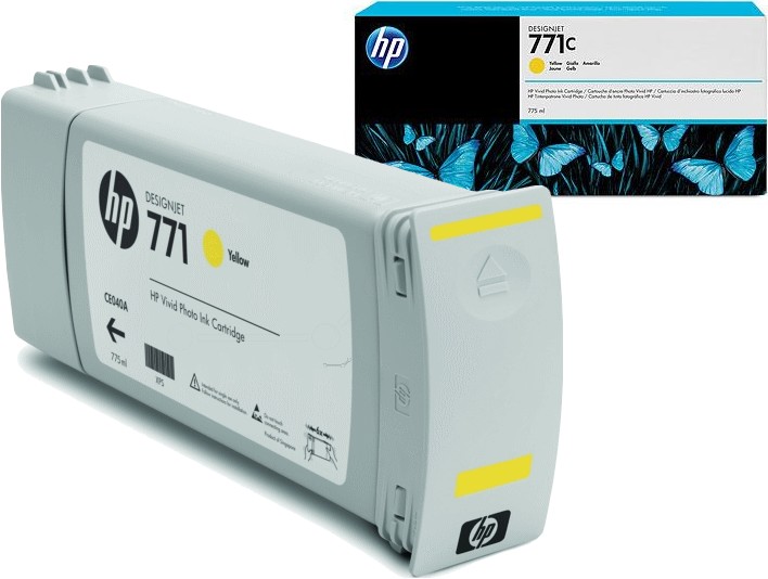 Картридж струйный HP №771C желтый для HP DJ Z6200 (775мл) B6Y10A B6Y10A