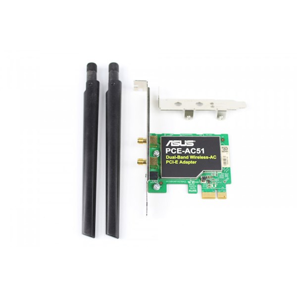 Сетевой адаптер Asus PCE-AC51  PCI Express (ант.внеш.съем) 2ант. 90IG02S0-BO0010 90IG02S0-BO0010