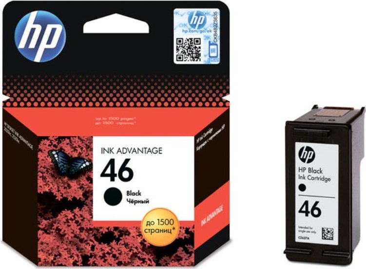 Картридж струйный HP 46 CZ637AE черный для DJ 2520hc CZ637A #4