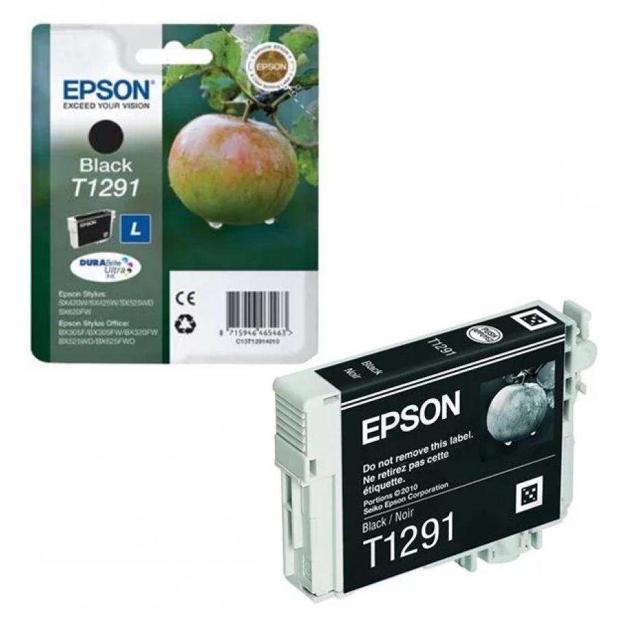 Картридж Epson T1291 черный (11.2мл) для Epson SX420W/BX305F C13T12914012 C13T12914012/C13T12914011 