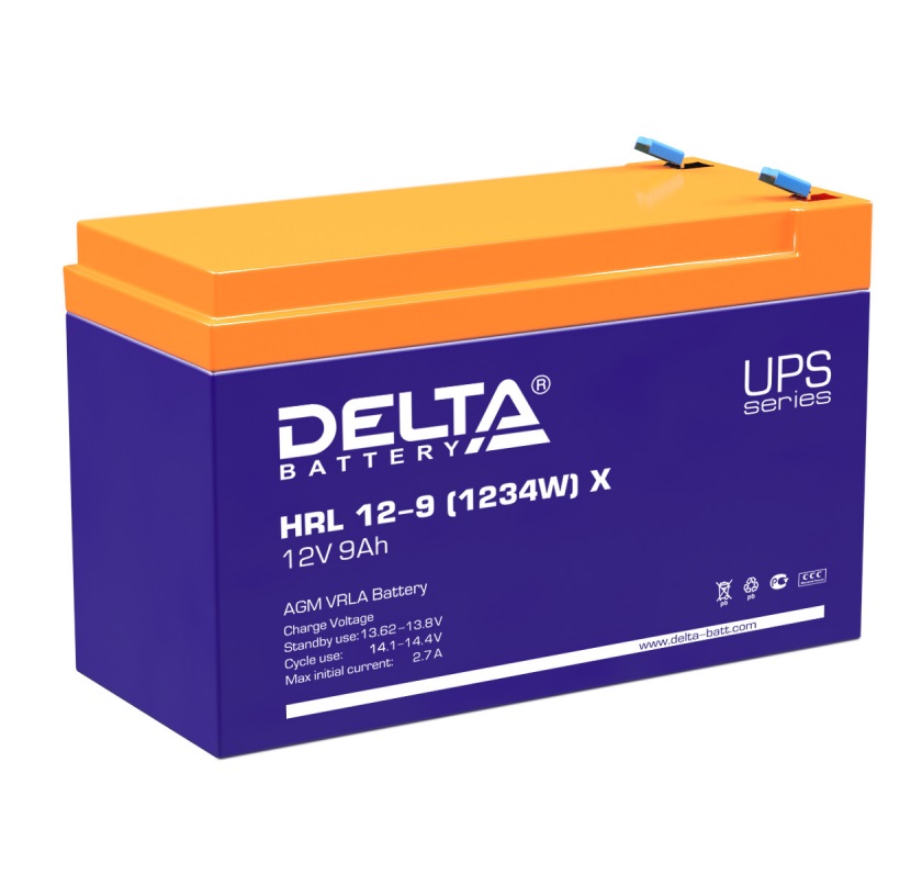 Батарея Delta 12V / 9Ah HRL 12-9 Х (1234W) HRL 12-9 Х (1234W)