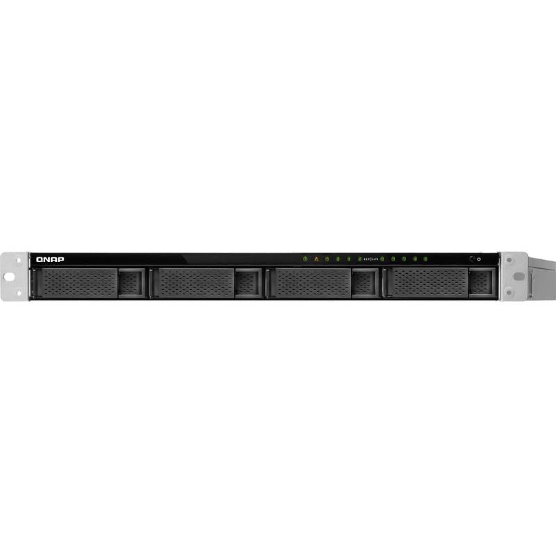Сетевой RAID-накопитель QNAP 9-Bay Intel Core i3-8100 4-core 3.6 GHz Processor, 4 GB UDIMM DDR4 (1 x 4GB), 4 x 2.5"/3.5" SATA HDD/SSD and 5 x 2.5" SATA SSD, 2x GbE LAN, 2 x 10GbE SFP+, 2xPSU, 1U Rackmount. W/o rail kit RAIL-B02 TVS-972XU-RP-i3-4G TVS-972XU-RP-i3-4G