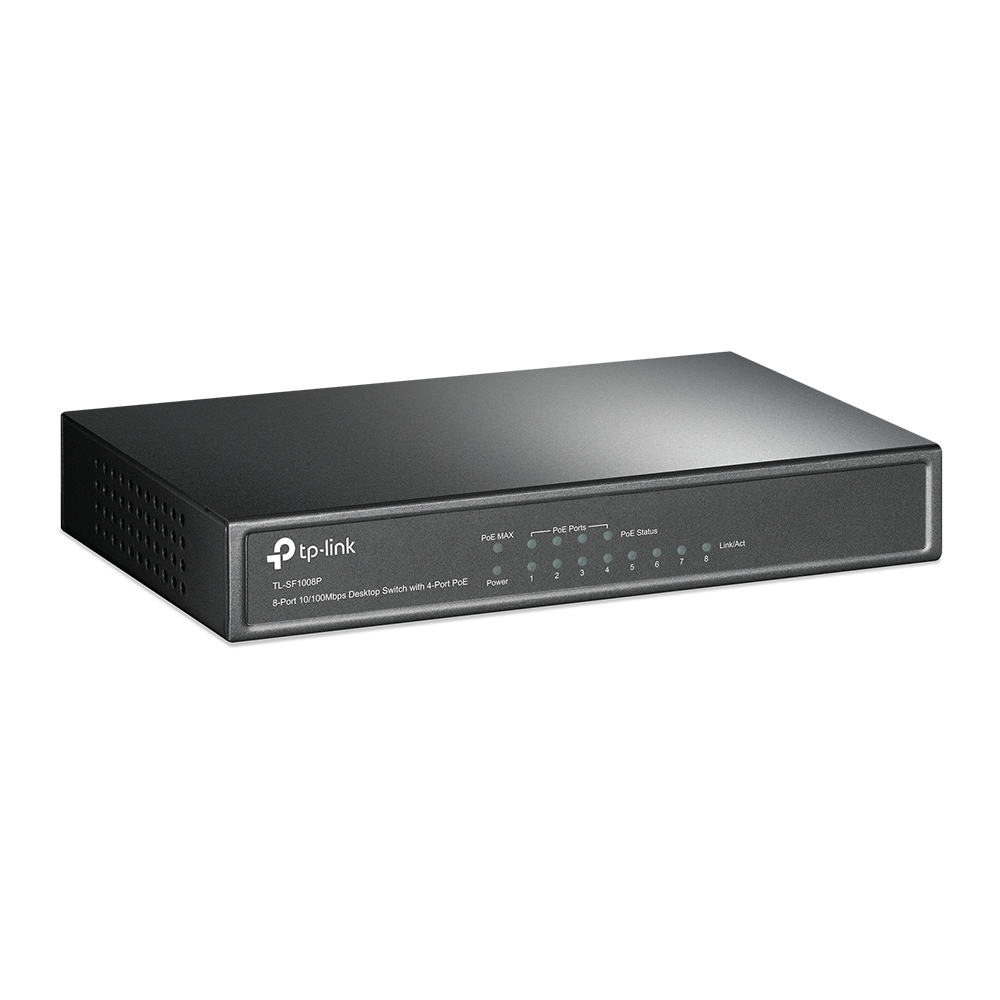 Коммутатор TP-Link 8*10/100, PoE, 4 порта PoE, IEEE 802.3af, бюджет PoE 53 Вт, стальной корпус TL-SF1008P TL-SF1008P #3