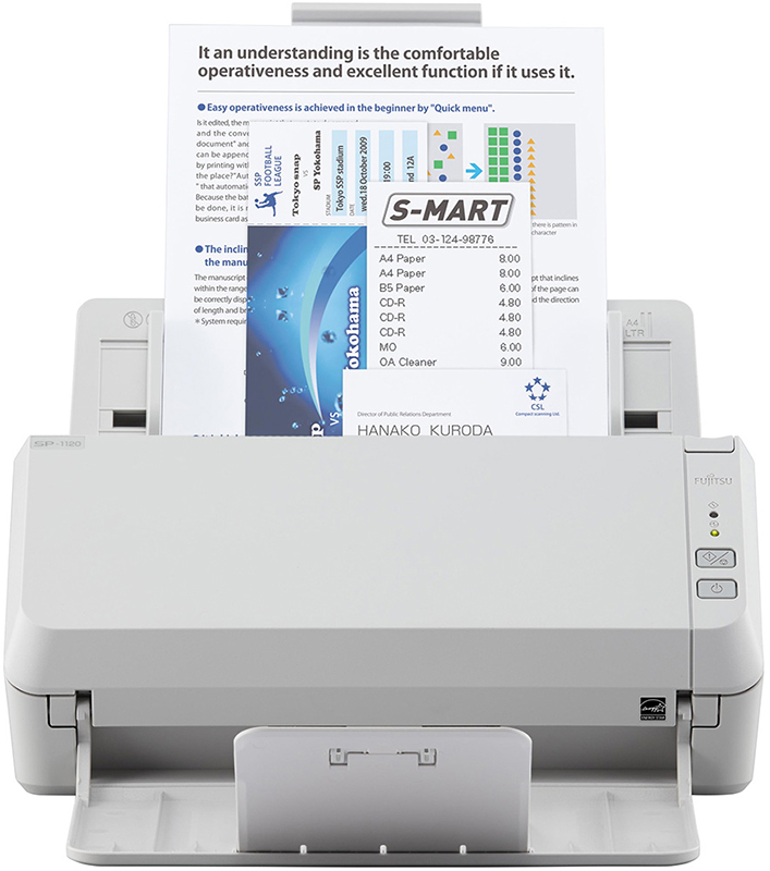 Сканер Fujitsu SP-1120 двухсторонний, 20 стр./мин, ADF 50, USB 2.0, A4, нагрузка 1500 стр./день PA03708-B001 PA03708-B001